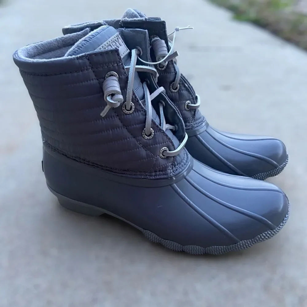 Sperry Saltwater Quilt Duck Boot Waterproof Size 6.5
